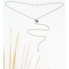 COLLIER DE DOS PERLE D'EAU DOUCE