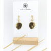 BOUCLES D'OREILLES MONSTÉRA  HOWLITE
