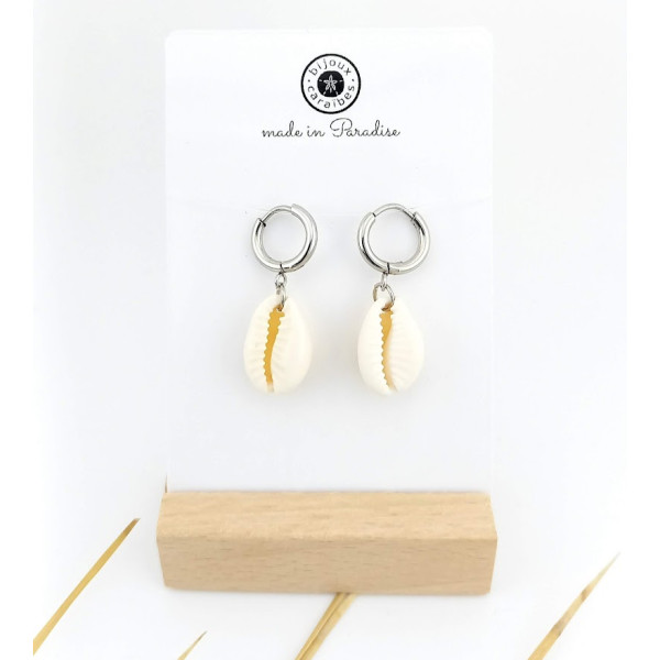 BOUCLES D'OREILLES MINI CREOLES ACIER CAURI
