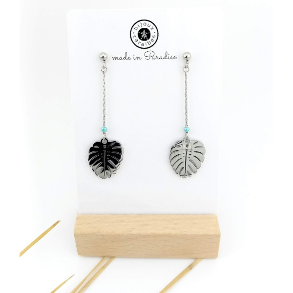 BOUCLES D'OREILLES MONSTERA