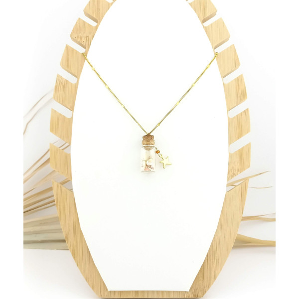 COLLIER BOUTEILLE A LA MER "LOVE"