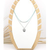 COLLIER DOUBLE MIYUKI FEUILLE MONSTÉRA