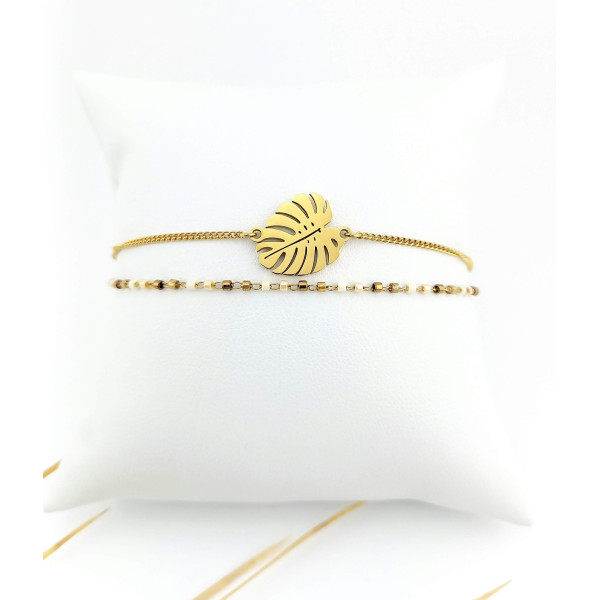 BRACELET DOUBLE MONSTÉRA