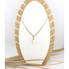 COLLIER CAURI CHAINE GOUTTES BLANCHES
