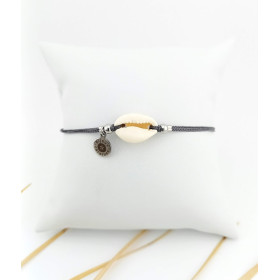 BRACELET CORDON CAURI  PERLES