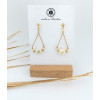 BOUCLES D'OREILLES ACIER INOXYDABLE & NACRE