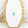 COLLIER  LARIMAR GOUTTE 17 x 31mm
