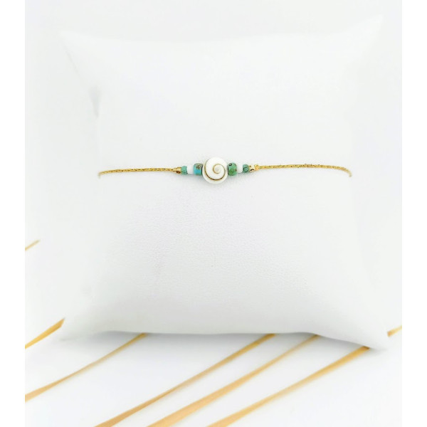 BRACELET DORE OEIL DE SAINTE LUCIE