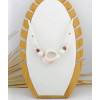 COLLIER ACIER LAMBI CORAIL FOSSIL & AGATE
