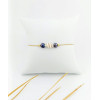 Bracelet 2 Perles d'eau douce noires & Coquillage
