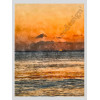CARTE AQUARELLE "ADAN ON DOT SOLEY" Couché de soleil