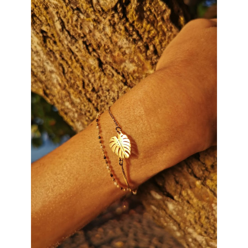 BRACELET DOUBLE MONSTÉRA